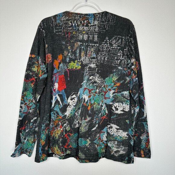 Parsley & Sage Jacket Black Art to wear Knit Small - Picture 2 of 10